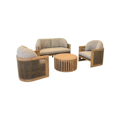 Lariz outdoor sofa set 2+1+1+coffee table - light grey