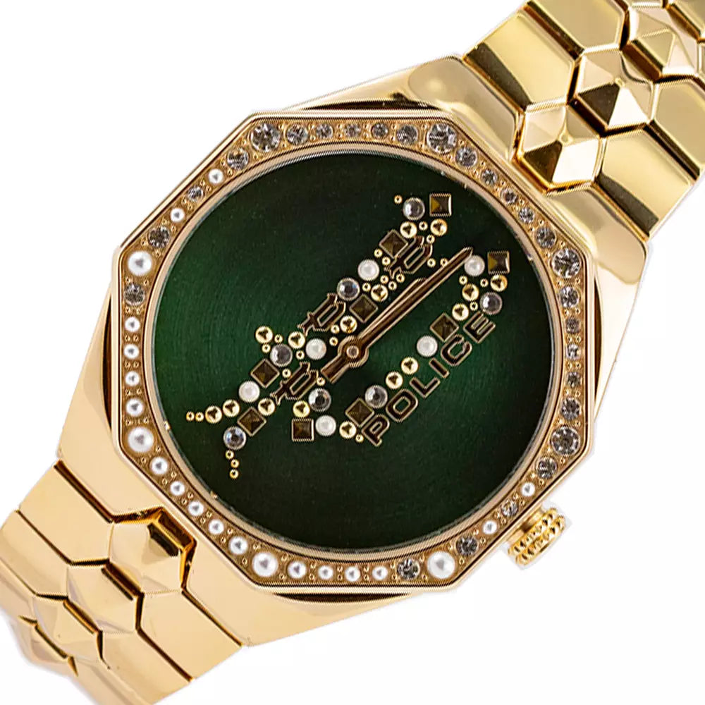 Police Montaria Urban Rebel Women’s Wrist Watch With Stainless Steel Ion Plate Gold Bracelet Strap – Pewlg2109603